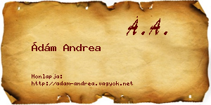 Ádám Andrea névjegykártya